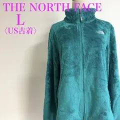 ザノースフェイス フルジップ フリース レディースL ターコイズ　US古着