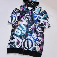 2WAY OFF-Shoulder半袖ZIP NieR PAINT パーカー 夏のサムネイル