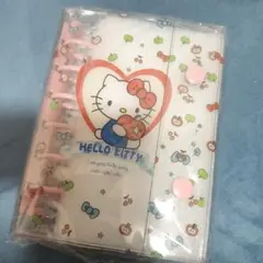 ハローキティ　シール帳 A7 6穴 リフィル10枚 クリアバインダー