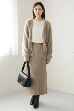 希少 CELINE 2010AW フィービー期 ファーライナー サテン ミュール