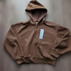 UNIQLO ブラウン ジップアップパーカー XL