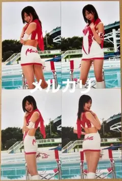内田亜紗子 生写真4枚⑤BaccaraFiveレースクイーン(ハガキサイズ