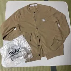 PLAY COMME des GARCONS カーディガン ベージュ S