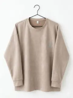 メンズ ベージュ トレーナー 長袖 シンプル Lサイズ相当