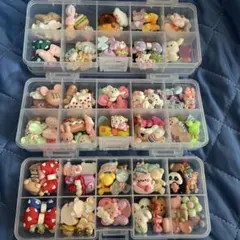 デコパーツ・ヘアクリップ・透明リングセット