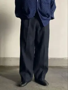 80s 90s コムデギャルソンオム　リネン　スラックス　ワイド　ストレート