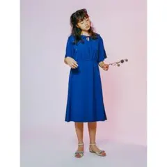 merry jenny フリルリボンワンピース ブルー