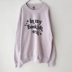 美品 ギルダン スウェット トレーナー Uネック 長袖 M ピンク 綿 裏起毛のサムネイル
