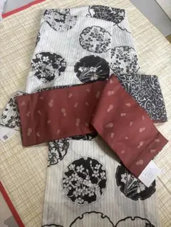 utatane 浴衣 帯セット 綿100% ゆったりサイズのサムネイル