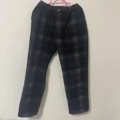 チェック柄ゴムウエストパンツ 135サイズ
