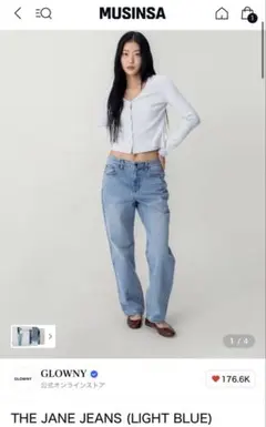 Glowny THE JANE JEANS (WHITE) S - メルカリ