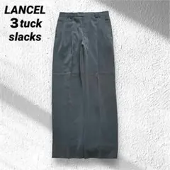 00s LANCEL 3tuck wide slacks gray