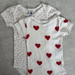 プチバトー　ベビー肌着 2枚セット