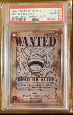 PSA10ワンピースカード ルフィ 手配書 新たなる皇帝 OP05-119 ニカ