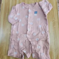 水玉模様ロンパース 60-70cm