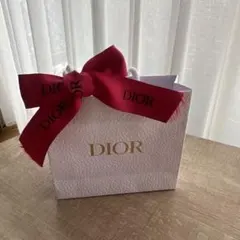 Dior リボン付きショップ袋 ホワイト