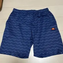 エレッセネイビー ジグザグパターン ハーフパンツ