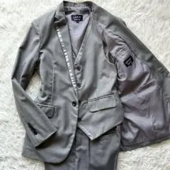 【美品】UYUK カジュアルスーツ　 スリーピース　セットアップ　グレー　L相当