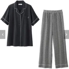 綿１００％サッカーシャツパジャマ　半袖＋ロングパンツ