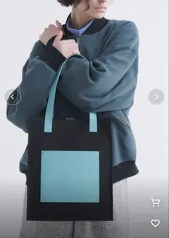 Leather Pocket Canvas Mini Tote / BG-042のサムネイル