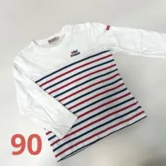 ミキハウス ボーダー柄 長袖Tシャツ 90サイズ