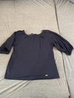 夏物セール中‼️Burberryブルーレーベル ダークネイビー 五分袖シャツ