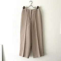 【Demi-Luxe BEAMS】センタープレステーパードパンツ36ベージュ