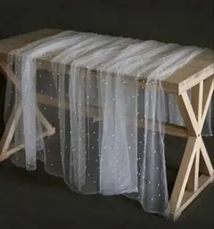 テーブルランナー パール付き 72×100cm