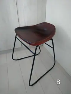 昭和レトロ カウンターチェア 背もたれ ブラウン ローチェア