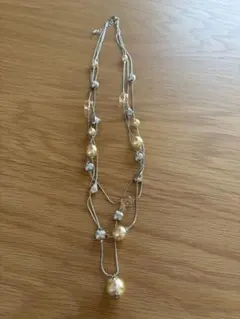 ゴールド パール ビーズ ネックレス