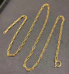 K18ネックレス 全金あずきチェーン 細角 18金YG 50cm - メルカリ
