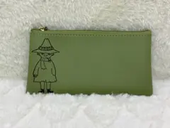 ムーミン　スナフキン ペンケース ポーチ オリーブグリーン ポーチ