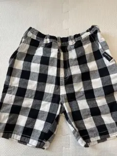 美品　petit main チェック柄ショートパンツ 90