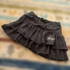 【美品】キッズ　スカート　キュロット　ミニスカート　フリル　リボン　紺　120
