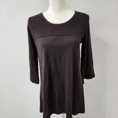 Style com/スタイルコム チュニック 切替 ブラウン カットソー 【L】のサムネイル