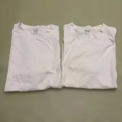 UNIQLO U ドライEXクルーネックTシャツ 半袖 XS オフホワイト ２枚