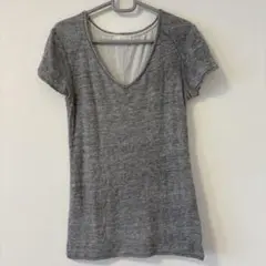ZARA グレー Vネック 半袖Tシャツ