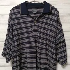 DOCKERS ポロシャツ　L　ボーダー　USA古着のサムネイル