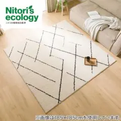 ニトリ ほこりが取れやすい洗えるラグ 185×185のサムネイル