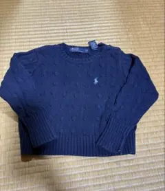 Ralph Lauren ネイビー ケーブルニット セーター 2T