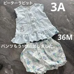 ピーターラビット【3A/36M】セットアップ/ブルー　3点セット