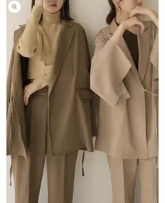 waist rope slit jacket brown eaphi