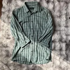 BURBERRY BLACK LABEL 長袖シャツ グリーン系チェック