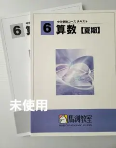 未使用☆馬渕教室 中学受験コース テキスト 6年 算数 夏期