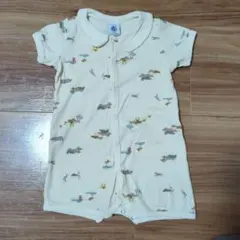 PETIT BATEAU 動物柄ロンパース 6m