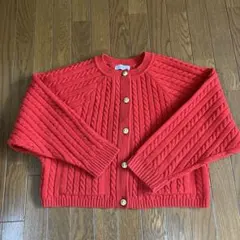 【美品】POPPY ポピー リボンニットカーディガン あさぎーにょ 赤 美品】POPPY ポピー リボンニットカーディガン あさぎーにょ 赤 - メルカリ