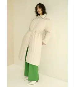 FRAY I.D　サスティナブルキルティングコート　ロングコート 0