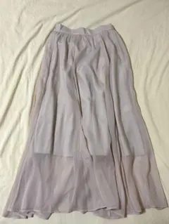 snidel チュール ロングスカート シアー