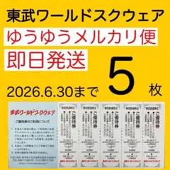 東武ワールドスクウェアスクエア園内お買物券付きご優待割引券５枚a4のサムネイル