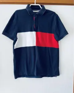 sale！TOMMY HILFIGER ポロシャツ M ネイビー　トミー　古着